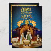 「救世主キリストが生まれた」　キリストの生誕　クリスマス シーズンカード (正面/裏面)