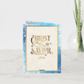 "救世主キリストが生まれた" クリスマスの降誕 シーズンカード (裏面)