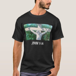 救世主キリスト ヨハネの福音書3:16 イースター・洗礼 T Tシャツ