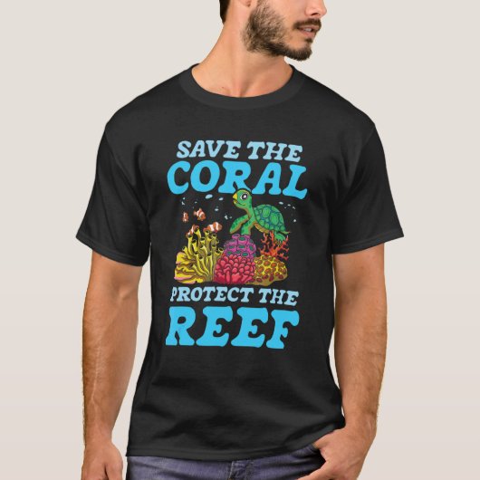 救保護サンゴ礁 Tシャツ (正面)