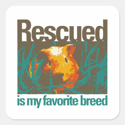 救出されたお気に入りののは私の品種、ステッカー スクエアシール (正面)
