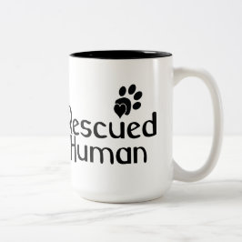 救出された人間の犬派 ツートーンマグカップ