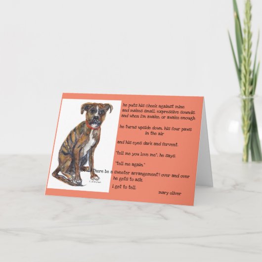 救出の水彩イジーとメアリー·オリバー·ラブ·ポエム カード (正面)