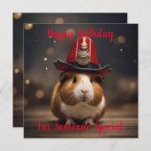 救出の準備：火の虫の帽子をかぶったモルモット。 (正面/裏面)