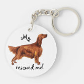 救出アイリッシュセッター キーホルダー (裏面)