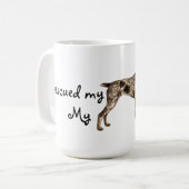 救出ドイツの金髪ポインターコーヒーマグ コーヒーマグカップ (正面左)