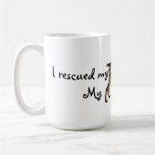 救出ドイツの金髪ポインターコーヒーマグ コーヒーマグカップ (左)