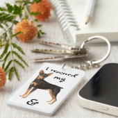 救出小型ピンシャー キーホルダー (正面右)