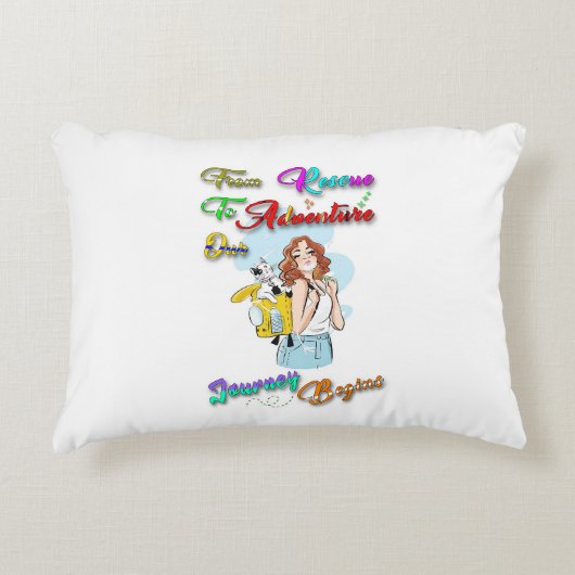 救助から冒険へ旅は前足 アクセントクッション (正面)