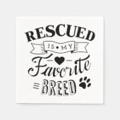 救助されたスローガンは私のお気に入りの品種ホワイトナプキンである スタンダードカクテルナプキン (正面)