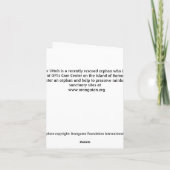 救助されたベビーオランウータン カード (裏面)