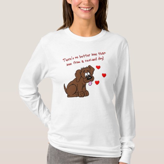 救助された犬愛 Tシャツ (正面)