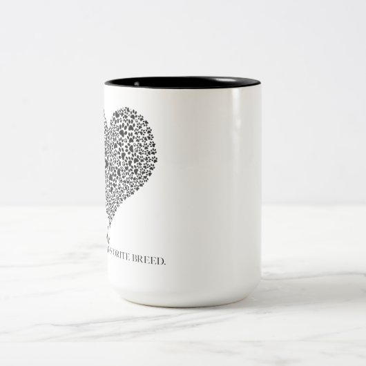 救助された私のお気に入りの品種 – コーヒーマグ/カップ ツートーンマグカップ (中央)