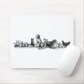 救助される動物 マウスパッド (マウス)