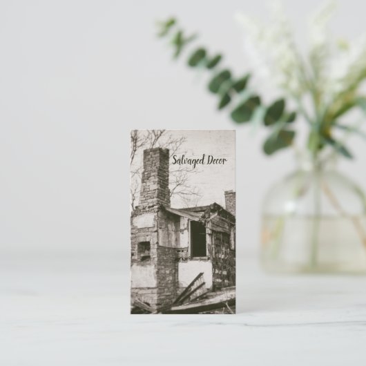 救助される家屋敷の下で引き裂かれる老いぼれたアンティーク 名刺 (スタンド正面)
