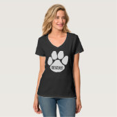 救助される-女性のV首のTシャツ Tシャツ (正面フル)