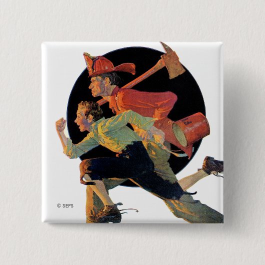 救助に 缶バッジ (正面)