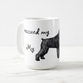 救助のジャイアント・シュナウザー コーヒーマグカップ (正面左)