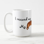 救助のダックスフント コーヒーマグカップ (左)