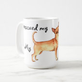 救助のチワワ コーヒーマグカップ (正面左)