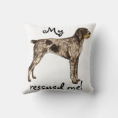 救助のドイツのWirehairedポインター クッション (裏面)