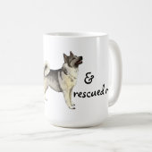 救助のノルウェー人のエルクハウンド コーヒーマグカップ (正面右)