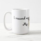 救助のノルウェー人のエルクハウンド コーヒーマグカップ (左)