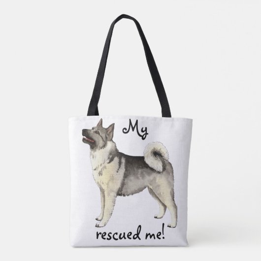 救助のノルウェー人のエルクハウンド トートバッグ (裏面)