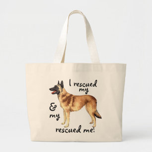 救助のベルギー人Malinois ラージトートバッグ