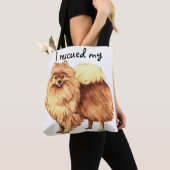 救助のポメラニア犬 トートバッグ (クローズアップ)