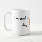 救助のポルトガル語Podengo コーヒーマグカップ (左)