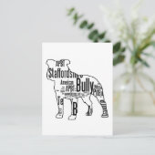 救助の単語のいじめっ子の形 ポストカード (スタンド正面)