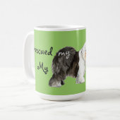 救助の古い英国の牧羊犬 コーヒーマグカップ (正面左)