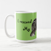 救助の古い英国の牧羊犬 コーヒーマグカップ (左)