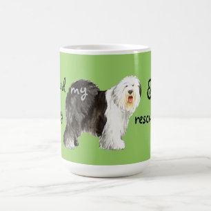 救助の古い英国の牧羊犬 コーヒーマグカップ