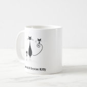 救助の子猫のマグを採用して下さい コーヒーマグカップ (正面左)