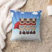 救助の枕へのパグの分隊のパグ クッション (ブランケット)