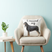 救助の黒およびタンのCoonhound クッション (椅子)
