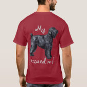救助の黒くロシアのなテリア Tシャツ (裏面)