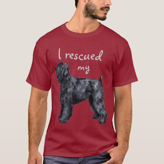 救助の黒くロシアのなテリア Tシャツ (正面)