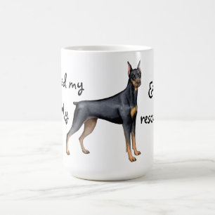 救助の（犬）ドーベルマン・ピンシェル コーヒーマグカップ