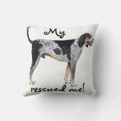 救助のBluetickのCoonhound クッション (裏面)