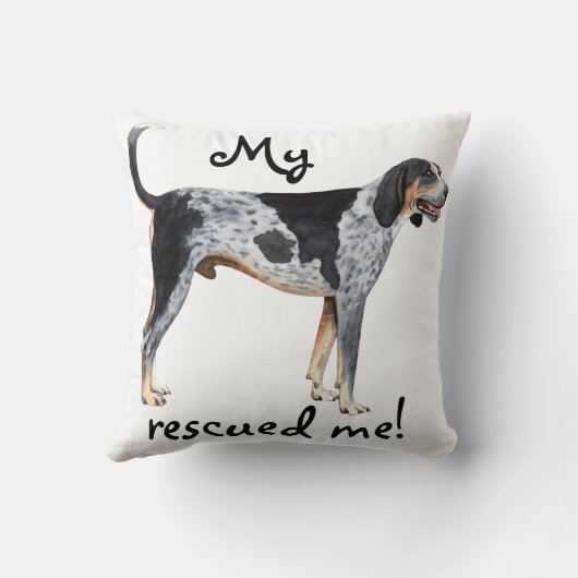 救助のBluetickのCoonhound クッション (裏面)