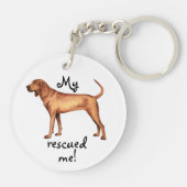 救助のRedboneのCoonhound キーホルダー (裏面)
