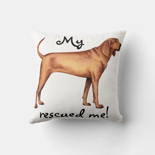 救助のRedboneのCoonhound クッション (裏面)