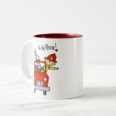 救助のTシャツおよびギフトへの消防士 ツートーンマグカップ (正面左)