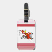 救助のTシャツおよびギフトへの消防士 ラゲッジタグ (正面縦)