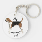 救助のTreeingの歩行者のCoonhound キーホルダー (裏面)