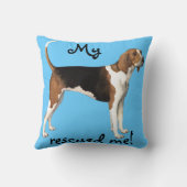 救助のTreeingの歩行者のCoonhound クッション (裏面)