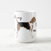 救助のTreeingの歩行者のCoonhound コーヒーマグカップ (中央)